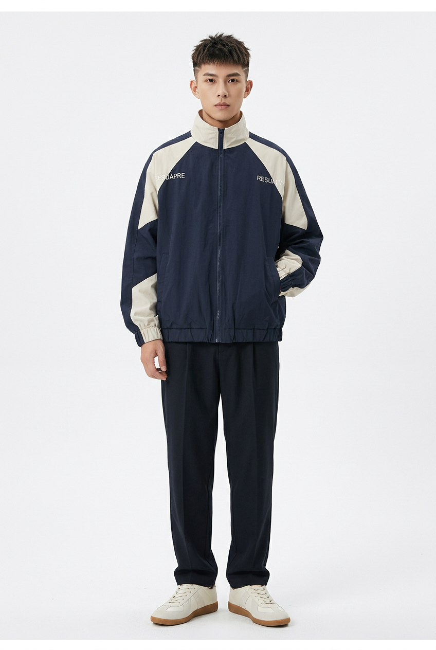 Z-Axis Reflective Striped Windbreaker – Men's Streetwear Jacket