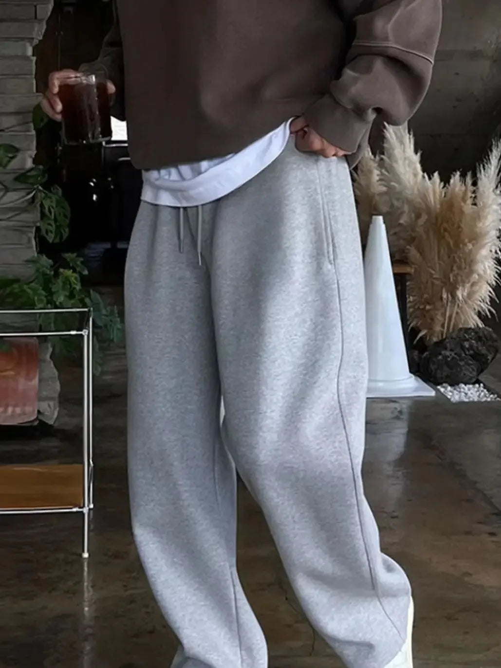 Z-Axis Men's Wide-Leg Fleece Sweatpants