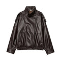 Women's Faux Leather Bomber Jacket