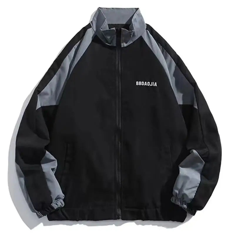 Z-Axis Reflective Striped Windbreaker – Men's Streetwear Jacket