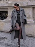 Z-Axis Women's Oversized Double-Breasted Coat