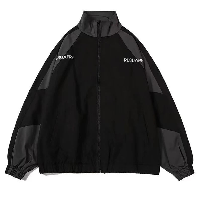 Z-Axis Reflective Striped Windbreaker – Men's Streetwear Jacket