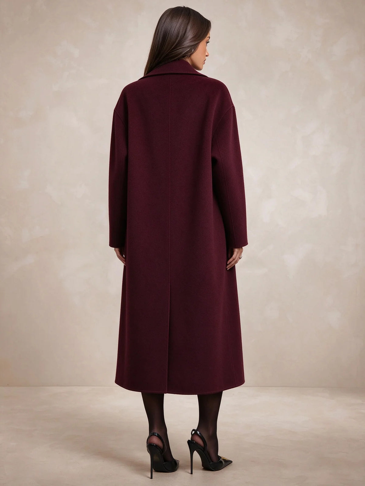 Z-Axis Women's Oversized Double-Breasted Coat
