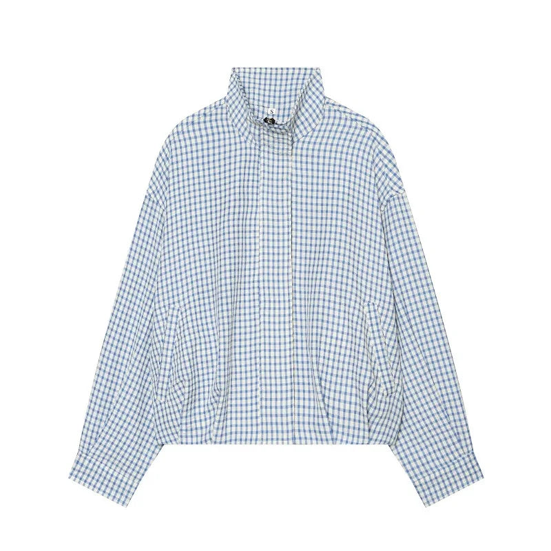 Women's Plaid Bomber Jacket