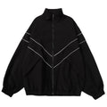 Z-Axis Reflective Striped Windbreaker – Men's Streetwear Jacket