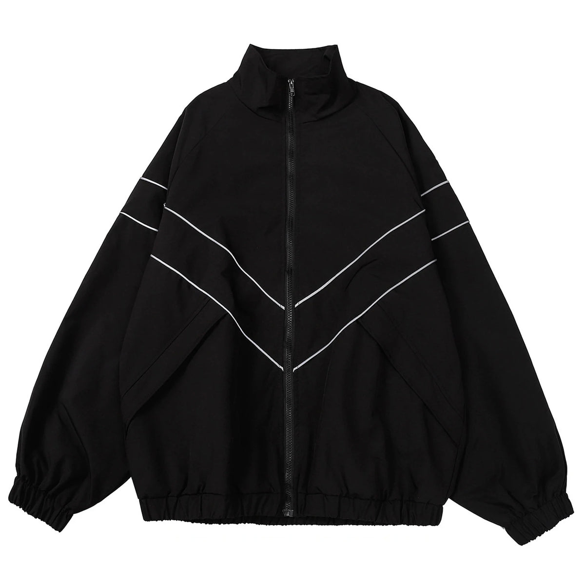 Z-Axis Reflective Striped Windbreaker – Men's Streetwear Jacket